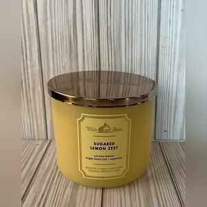 Bath & Body Works Sugared Lemon Zest Scented 3 Wick Candle